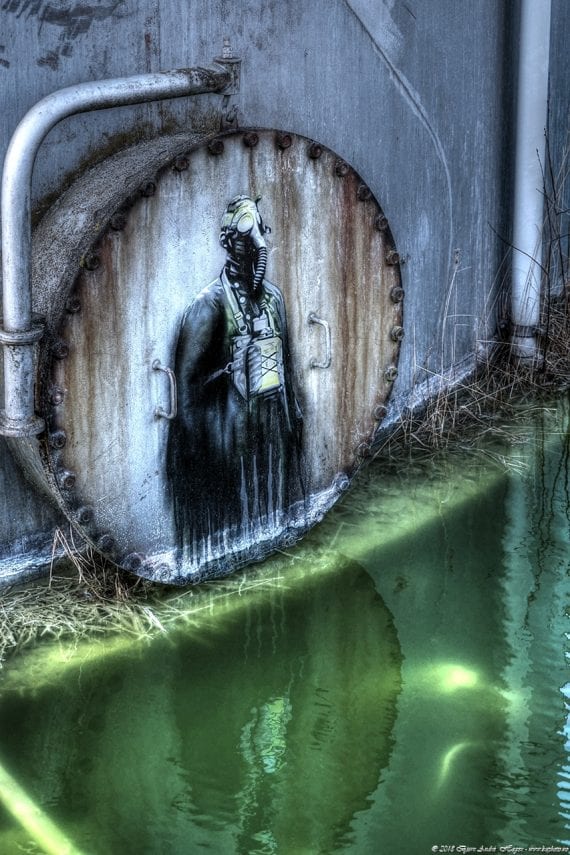 Chemical water with grafitti