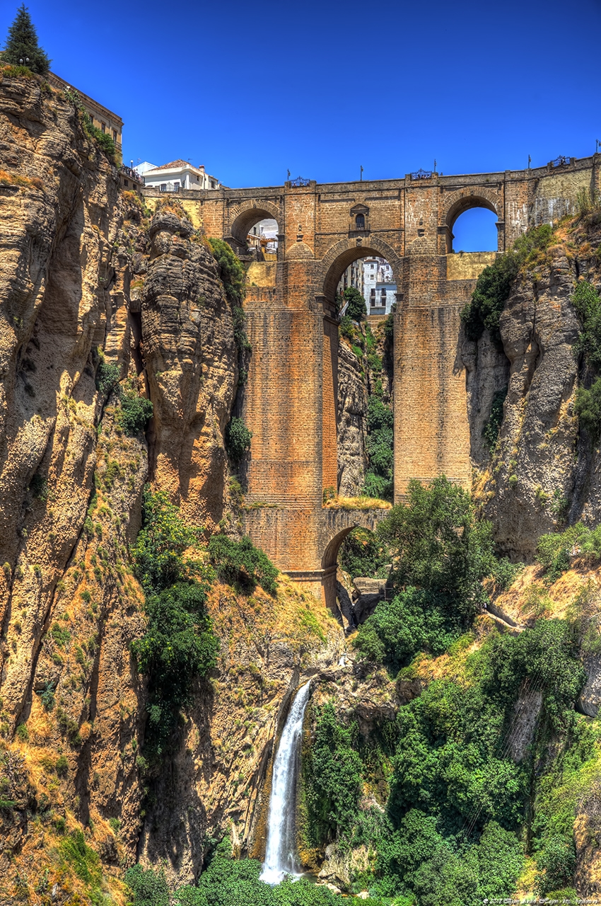 Ronda bridge-waterfall